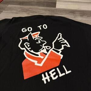 Superr radical go to hell t shirt XL